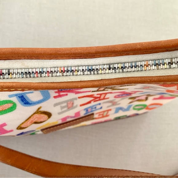 DOONEY & BOURKE Rainbow Lettering Pebble Grain Leather Hobo Bag - Picture 3 of 15